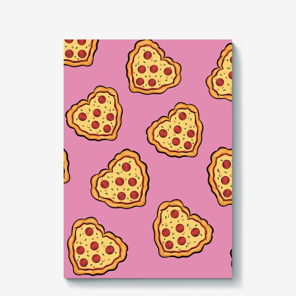 Холст «Пицца розовая»