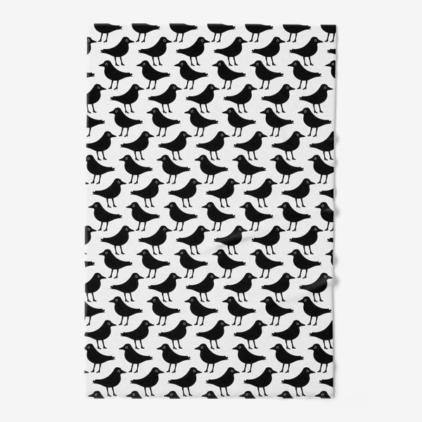 Полотенце «Черно-белые птички»