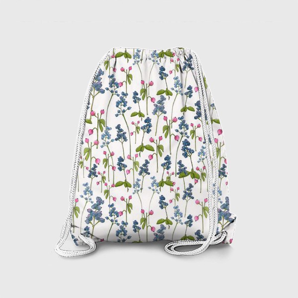 Рюкзак «Цветочный паттерн на белом фоне»