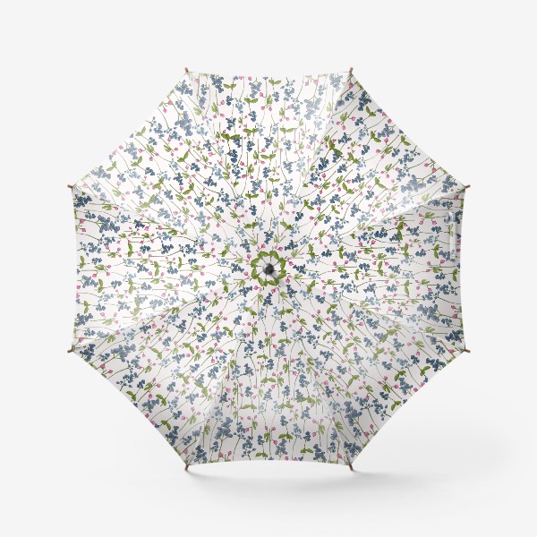 Зонт «Цветочный паттерн на белом фоне»