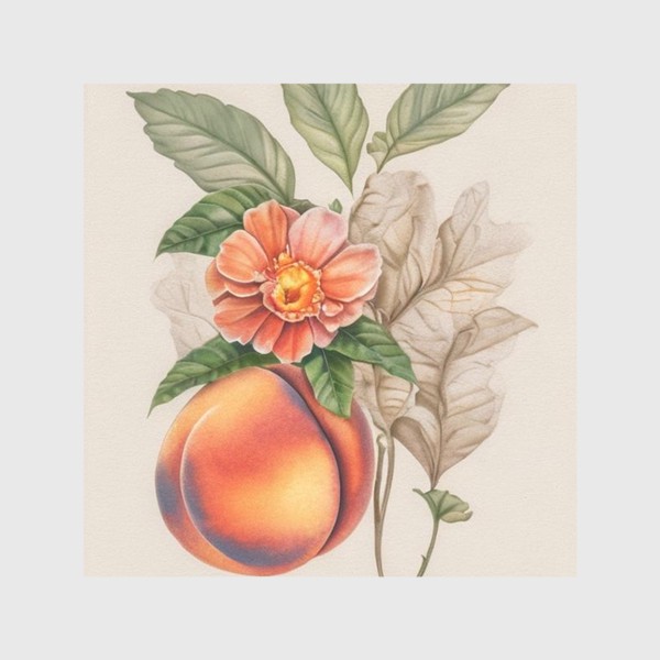 Скатерть «Ботаника персик»