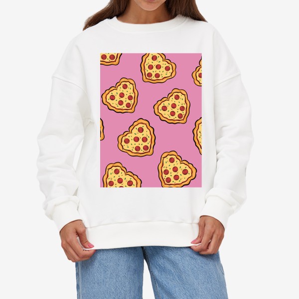 Свитшот «Пицца розовая»