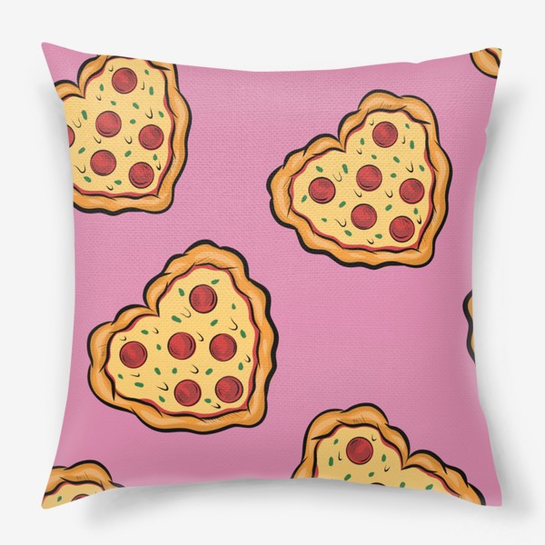 Подушка «Пицца розовая»