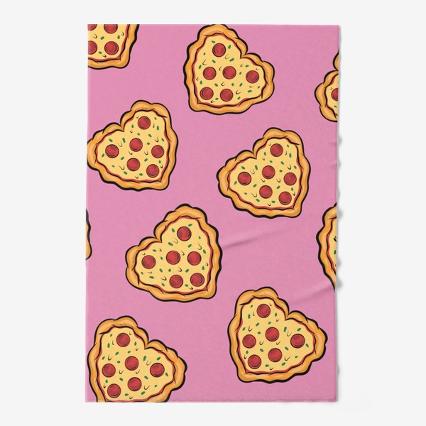 Полотенце «Пицца розовая»