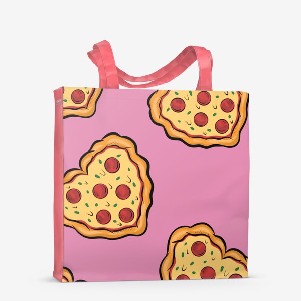 Сумка-шоппер «Пицца розовая»