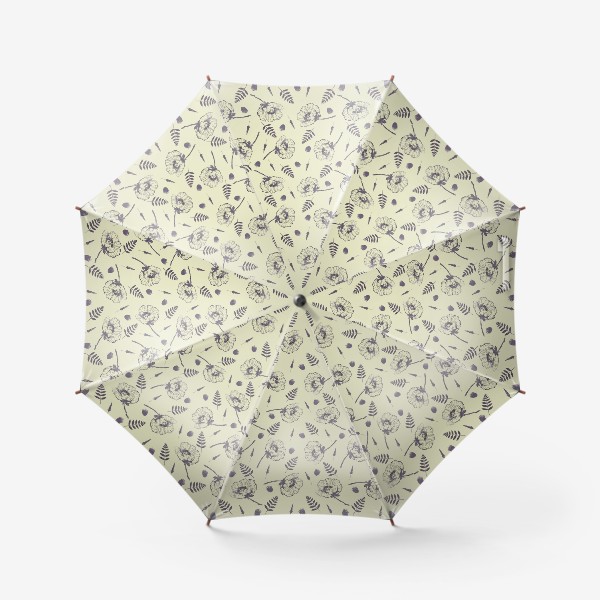 Зонт «Маки и растения»