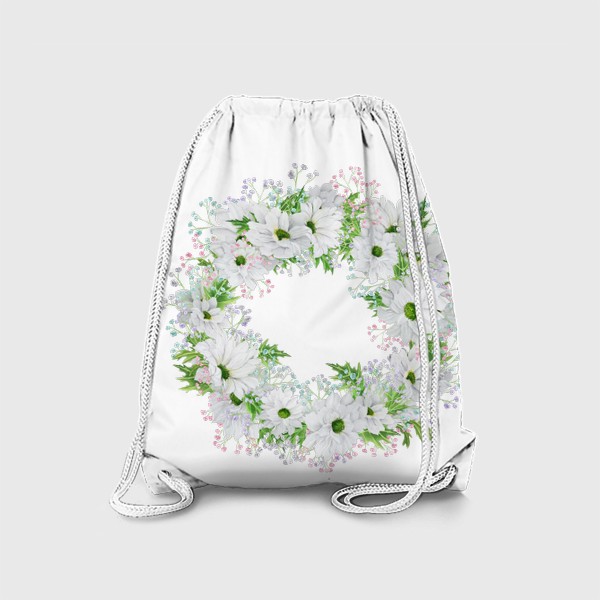 Рюкзак «Венок из белых хризантем»