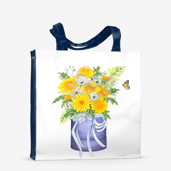 Сумка-шоппер «Жёлтые хризантемы в подарок»