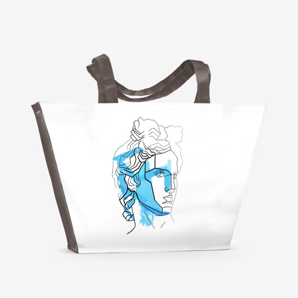 Пляжная сумка «Аполлон с голубыми мазками»