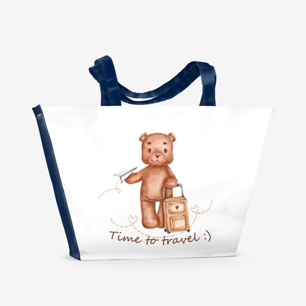 Пляжная сумка «Мишка путешественник»