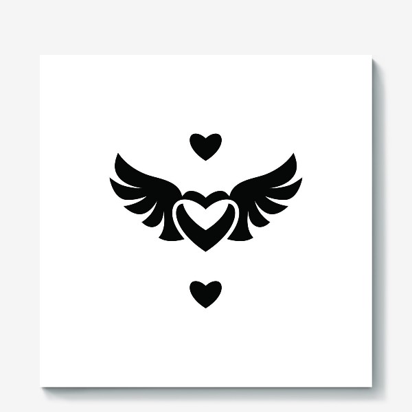 Холст «Сердце с крыльями»