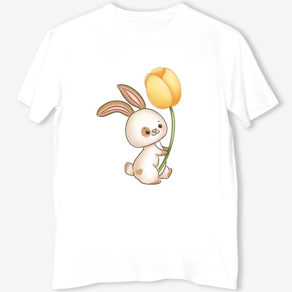 Футболка «Кролик с тюльпаном»