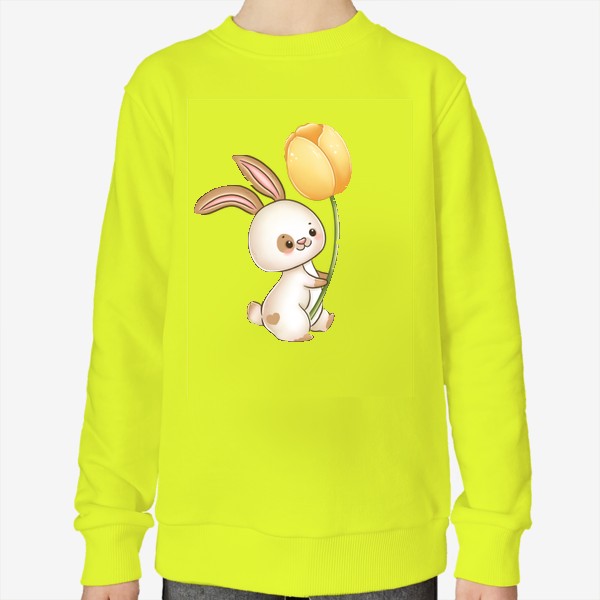 Свитшот «Кролик с тюльпаном»