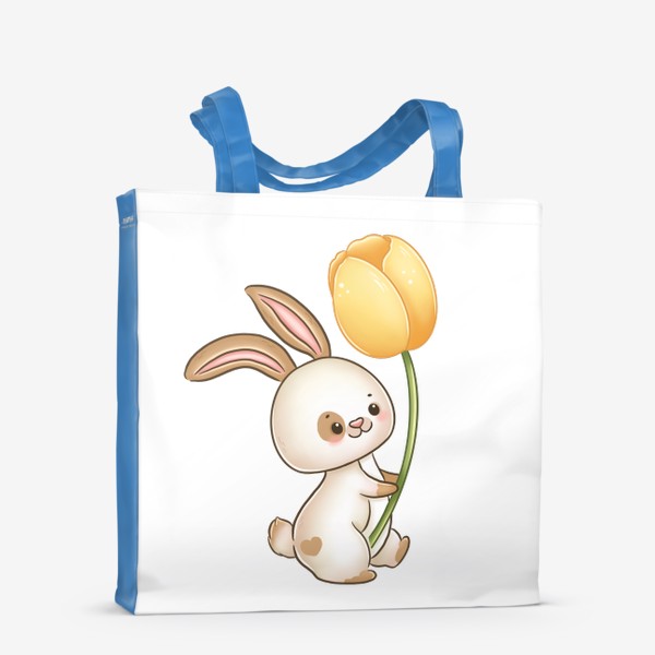 Сумка-шоппер «Кролик с тюльпаном»