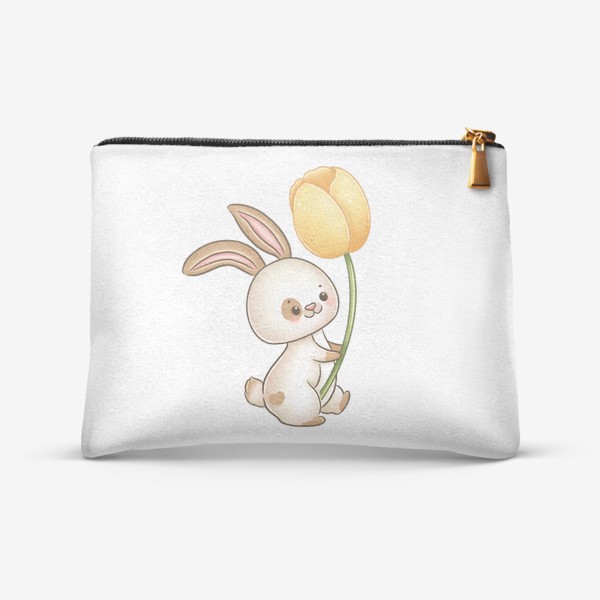 Косметичка «Кролик с тюльпаном»