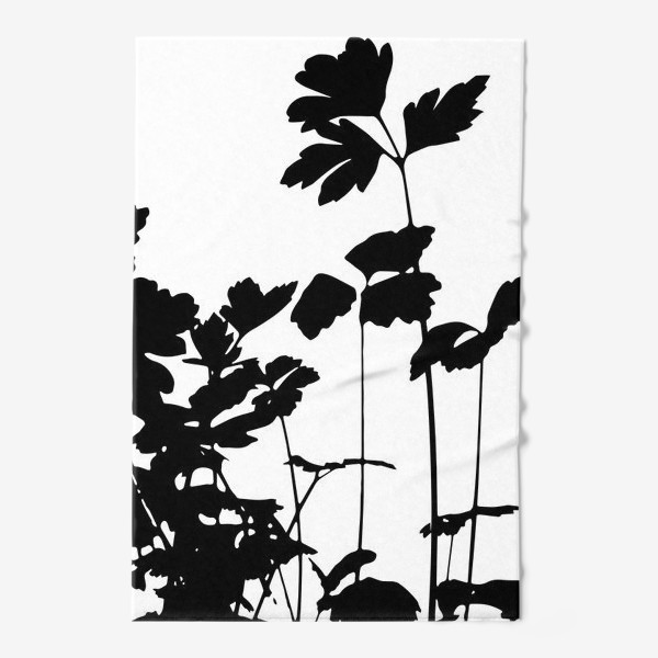 Полотенце «Черно-белая флора»