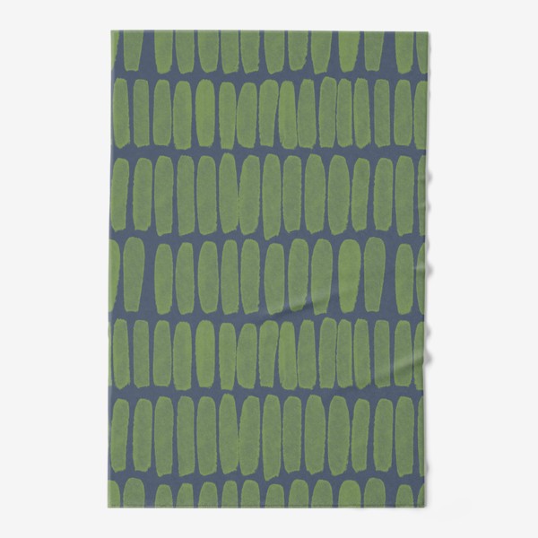 Полотенце «Зеленый геометрический паттерн на сером фоне»