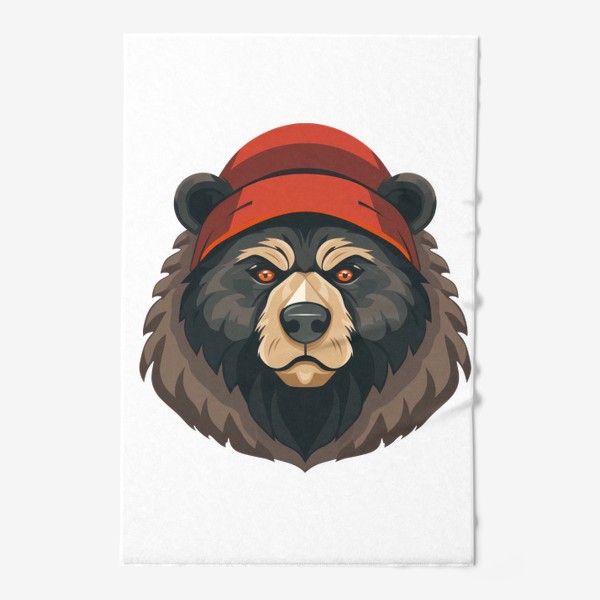 Полотенце «Зимний медведь в шапке»