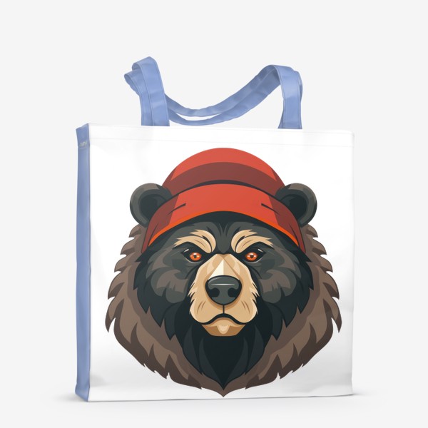 Сумка-шоппер «Зимний медведь в шапке»