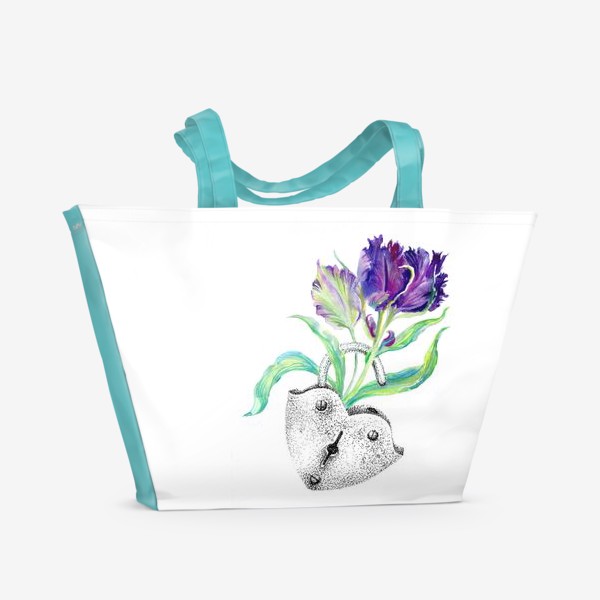 Пляжная сумка «тюльпаны»