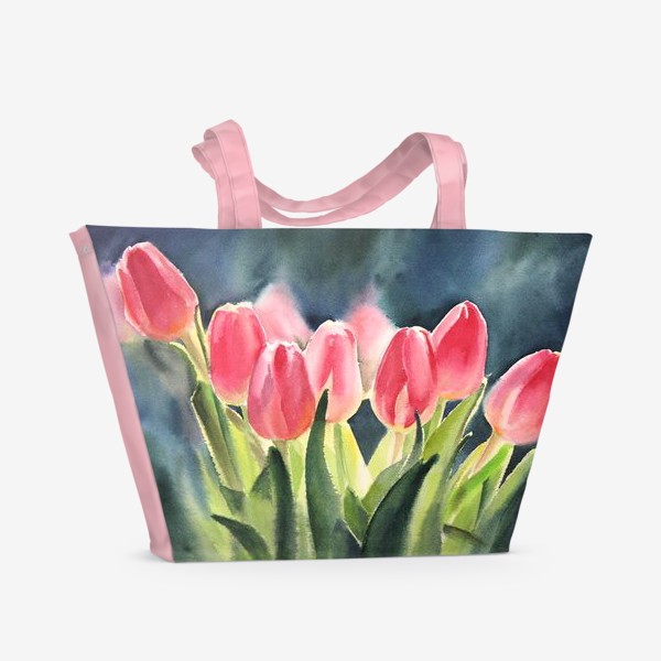 Пляжная сумка «Тюльпаны»