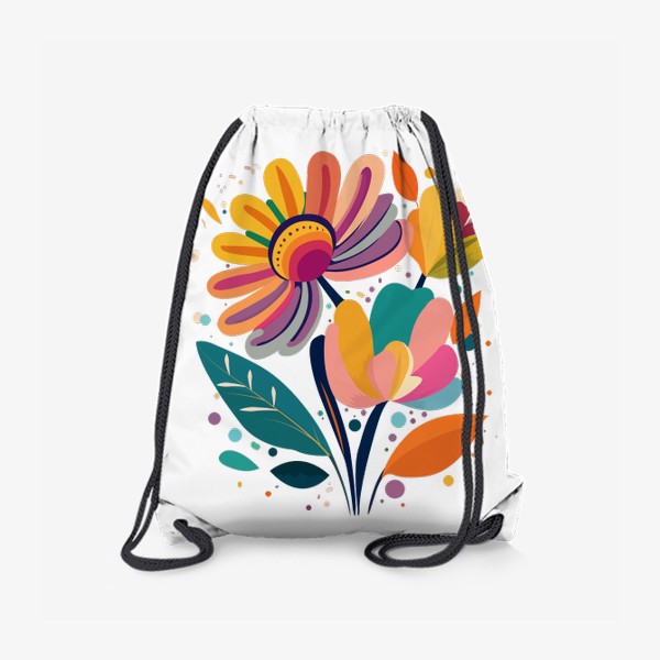 Рюкзак «Цветы - яркий букет цветов к 8 марта»
