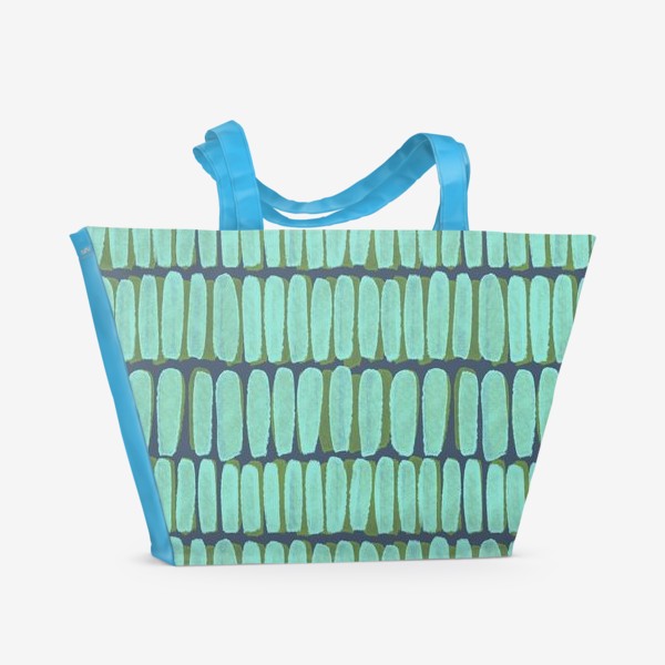 Пляжная сумка «Паттерн с голубыми полосками »