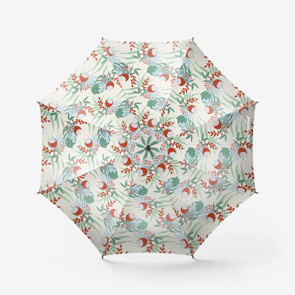 Зонт «Узор из тропических растений»