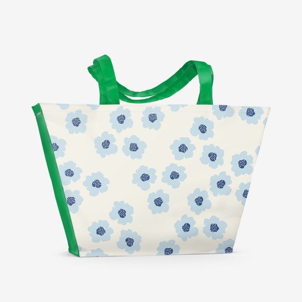 Пляжная сумка «Простой цветочный узор»