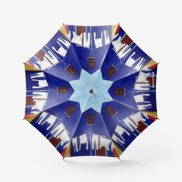 Зонт «Разноцветные итальянские домики»