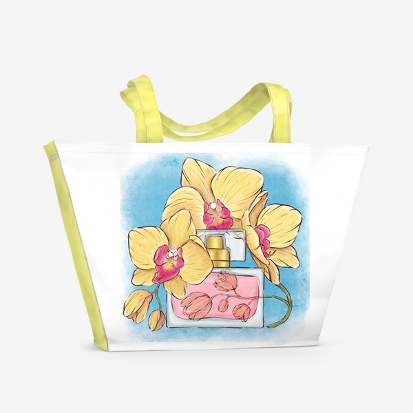 Пляжная сумка «Духи и орхидея. Ароматная весна»