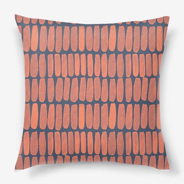 Подушка «Паттерн с оранжевыми полосами »