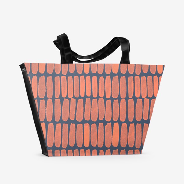 Пляжная сумка «Паттерн с оранжевыми полосами »