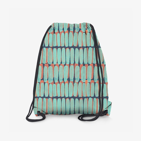 Рюкзак «Геометрический паттерн с голубыми полосками »