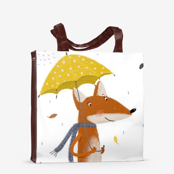 Сумка-шоппер «Лис с зонтиком»