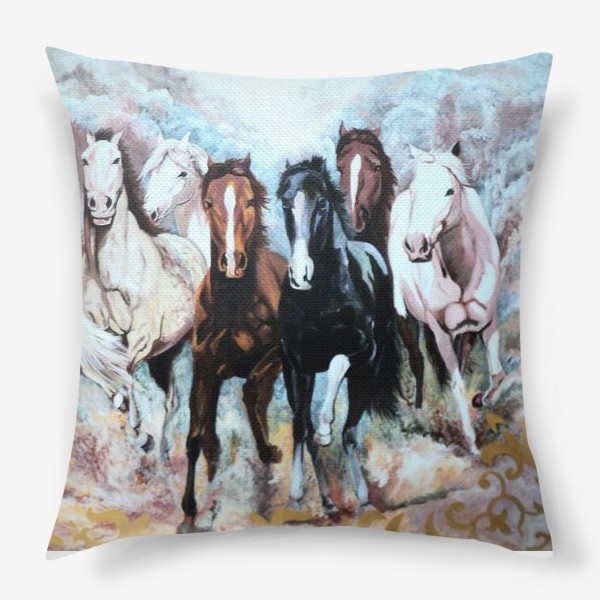 Подушка «Табун лошадей»