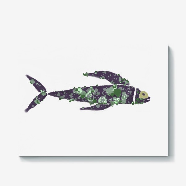 Холст «Фиолетовая декоративная рыба»