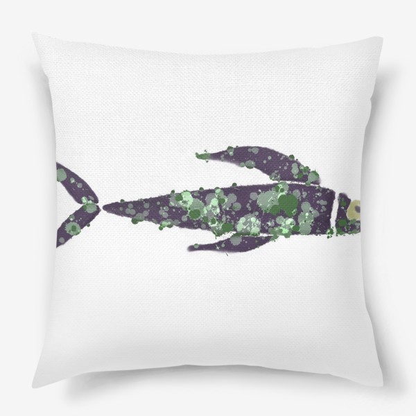 Подушка «Фиолетовая декоративная рыба»