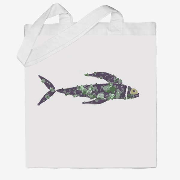 Сумка хб &laquo;Фиолетовая декоративная рыба&raquo;