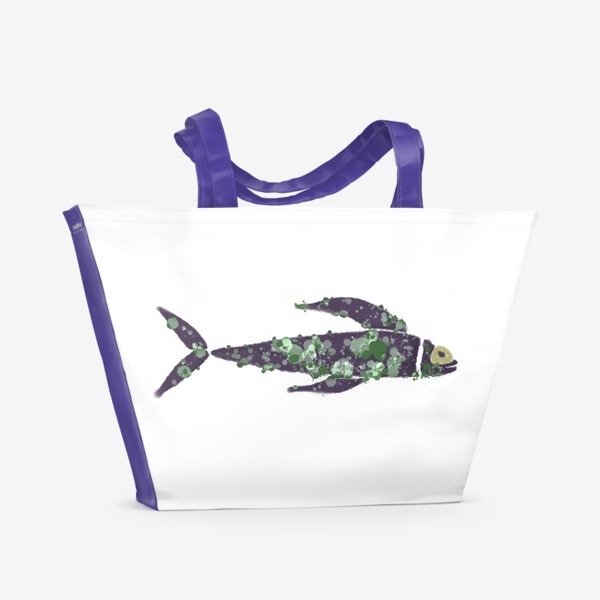 Пляжная сумка &laquo;Фиолетовая декоративная рыба&raquo;