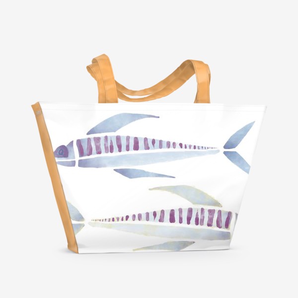 Пляжная сумка &laquo;Четыре разноцветные рыбы &raquo;