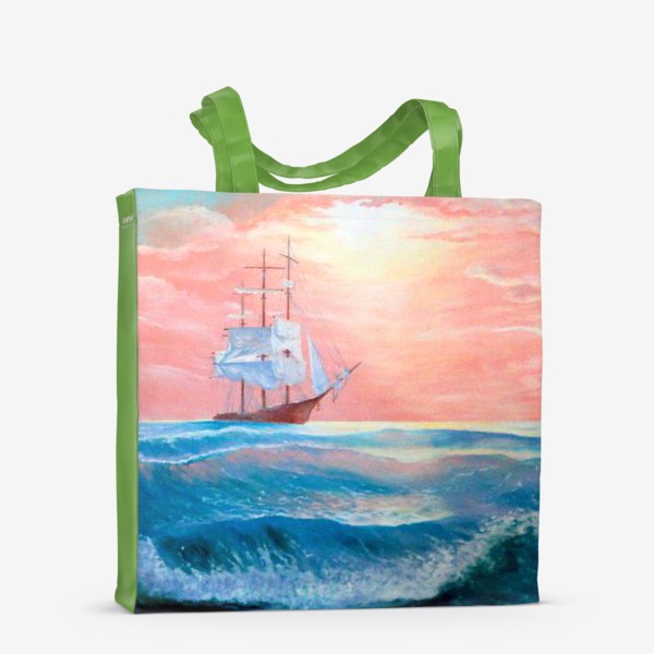 Сумка-шоппер «Море, корабль, волны»