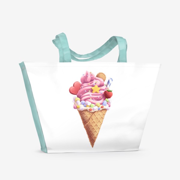 Пляжная сумка &laquo;Мороженое в рожке&raquo;
