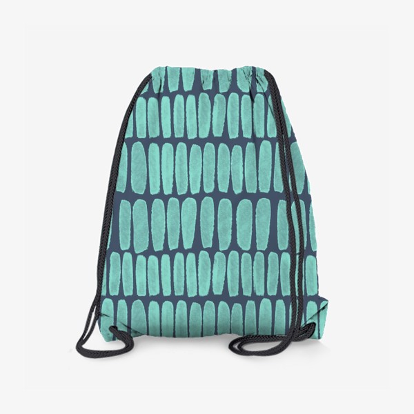 Рюкзак «Голубой геометрический паттерн на сером фоне»