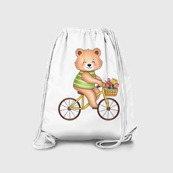 Рюкзак «Мишка на велосипеде (8 марта)»