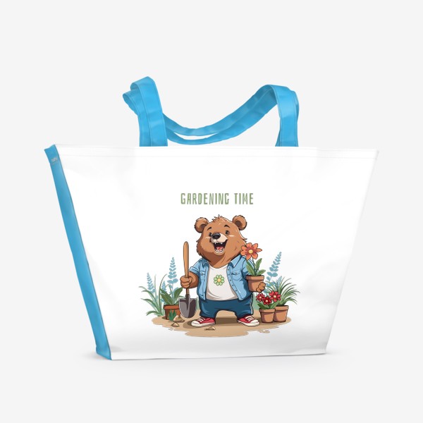 Пляжная сумка «Медведь дачник»