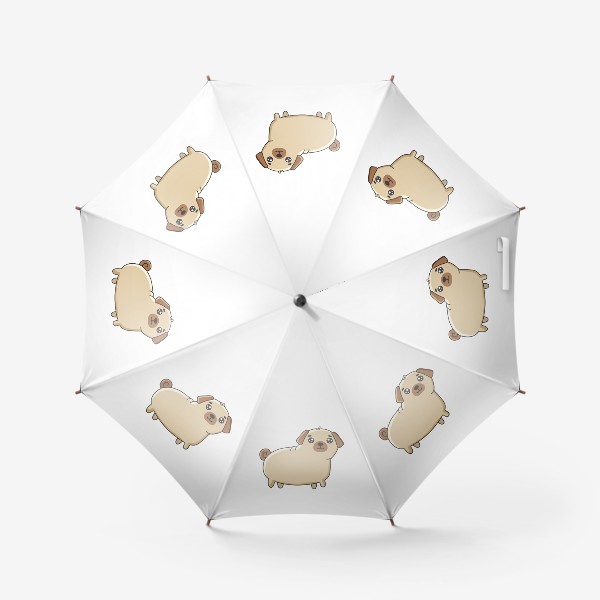 Зонт «Милая собачка мопс»