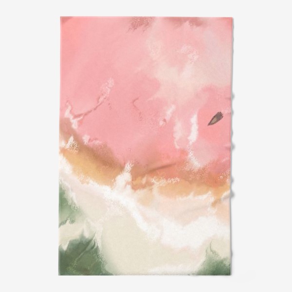 Полотенце &laquo;Пляж с розовым морем &raquo;
