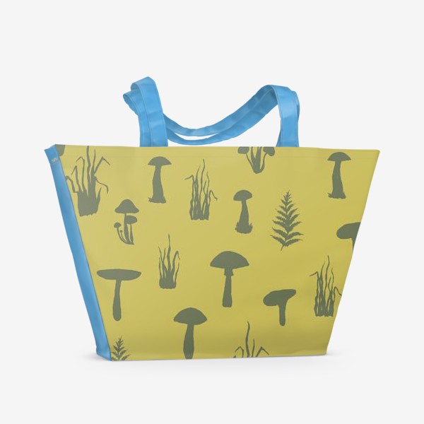 Пляжная сумка «Грибы и травы»