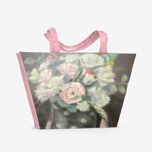 Пляжная сумка «Цветы в коробке»